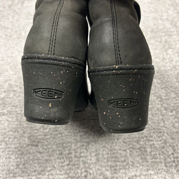 Keen Akita Ankle Boots Womens 8 Slate Gray Wedge Leather Snap Closure - Picture 7 of 11